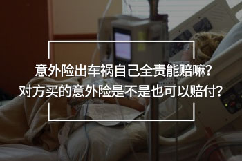 意外險出車禍自己全責能賠嘛