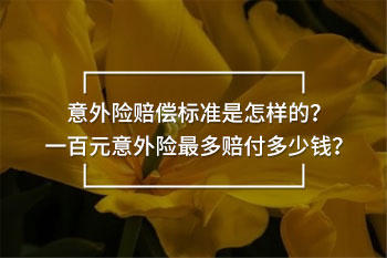 一百元意外險最多賠付多少