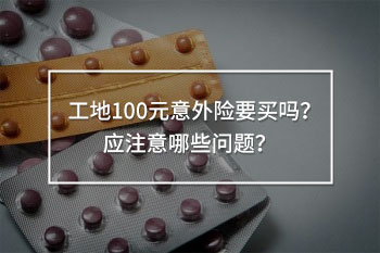 工地100元的意外保險
