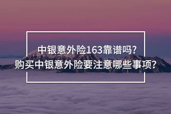 中銀意外險163靠譜嗎