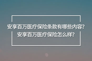 安享百萬醫(yī)療保險條款