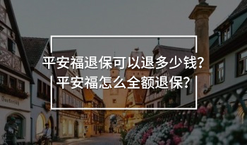 平安福退保
