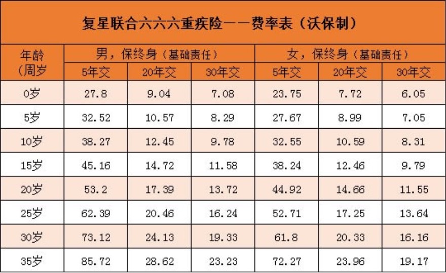 六六六重大疾病保險多少錢