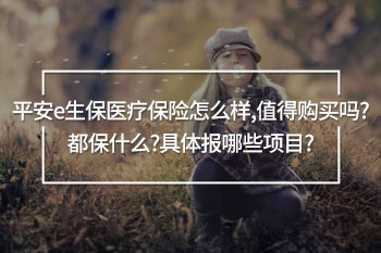 平安e生保醫(yī)療保險(xiǎn)