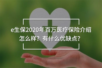 e生保2020年百萬(wàn)醫(yī)療保險(xiǎn)介紹