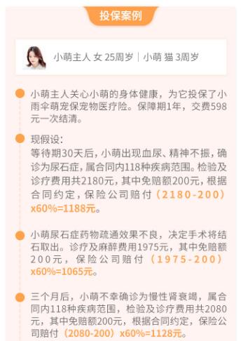 陽光萌寵保寵物醫(yī)療險(xiǎn)案例介紹