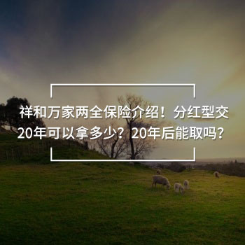 祥和萬家兩全保險(xiǎn)