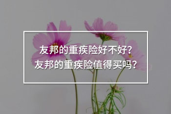 友邦的重疾險好不好