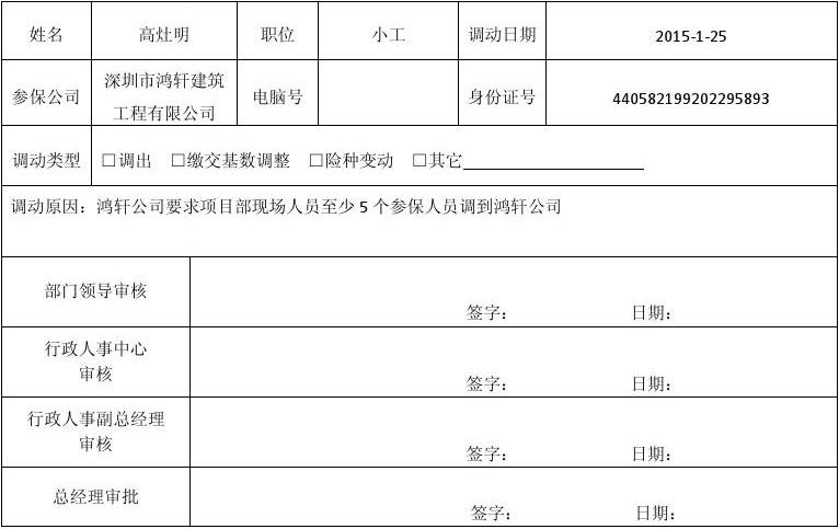 社保轉(zhuǎn)移申請