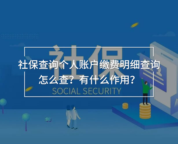社保查詢個人賬戶繳費明細查詢怎么查