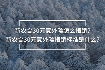 新農(nóng)合30元意外險(xiǎn)