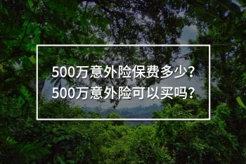 500萬意外險保費(fèi)多少