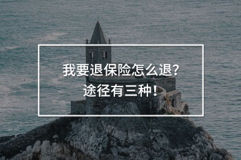 我要退保險怎么退？途徑有三種！