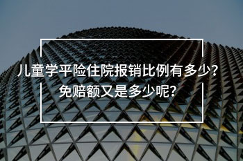 兒童學(xué)平險住院報銷比例