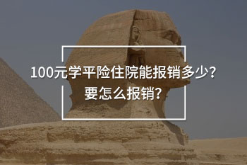 100元學(xué)平險(xiǎn)住院能報(bào)銷多少？要怎么報(bào)銷？