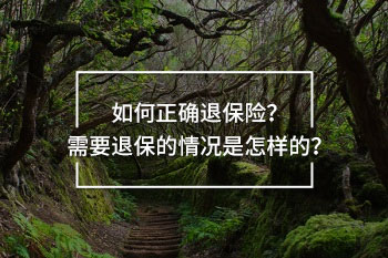 如何正確退保險(xiǎn)？需要退保的情況是怎樣的？