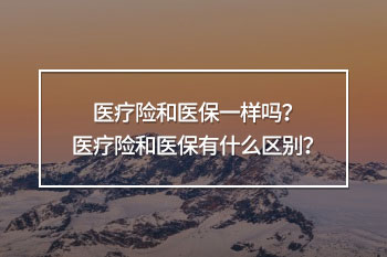 醫(yī)療險(xiǎn)和醫(yī)保