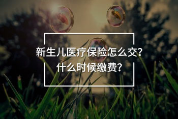 新生兒醫(yī)療保險(xiǎn)怎么交