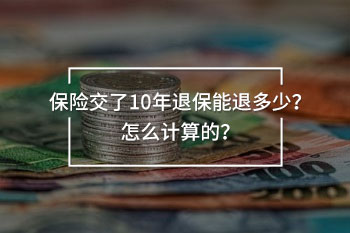 保險(xiǎn)交了10年退保能退多少
