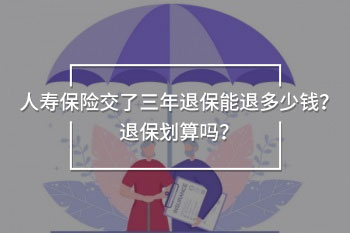 人壽保險(xiǎn)交了三年退保能退多少錢(qián)