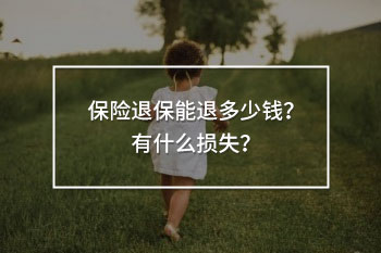 保險(xiǎn)退保能退多少錢