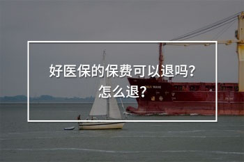 好醫(yī)保的保費(fèi)可以退嗎