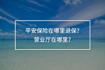 平安保險(xiǎn)在哪里退保營(yíng)業(yè)廳在哪里
