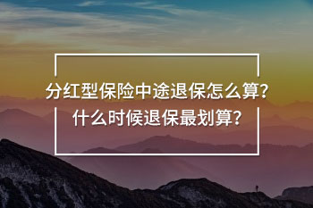 分紅型保險(xiǎn)中途退保怎么算