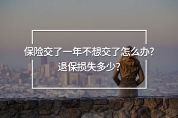 保險交了一年不想交了怎么辦