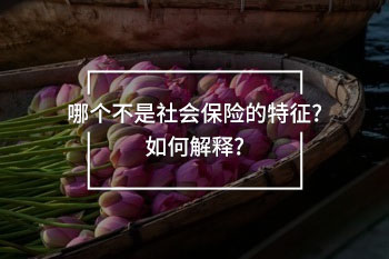 哪個(gè)不是社會(huì)保險(xiǎn)的特征