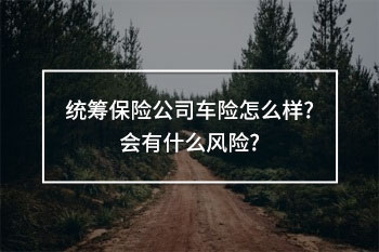 統(tǒng)籌保險公司車險怎么樣?會有什么風(fēng)險?