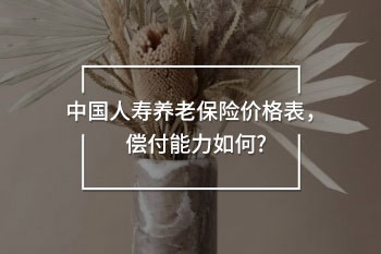 中國人壽養(yǎng)老保險價格表