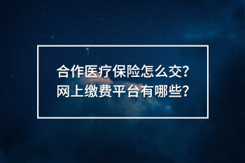 合作醫(yī)療保險怎么交