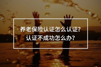 養(yǎng)老保險認(rèn)證
