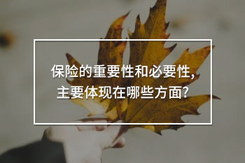 保險(xiǎn)的重要性和必要性,