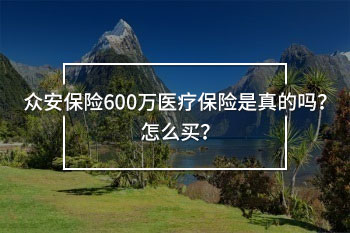眾安保險(xiǎn)600萬醫(yī)療保險(xiǎn)