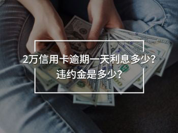 2萬信用卡逾期一天利息多少