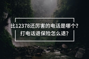 比12378還厲害的電話