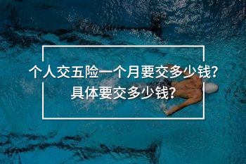 個人交五險一個月要交多少錢