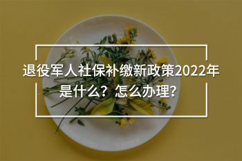 退役軍人社保補(bǔ)繳新政策2022年