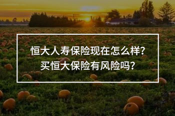 恒大人壽保險(xiǎn)現(xiàn)在怎么樣