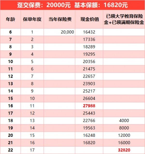 大家鑫守護少兒年金險