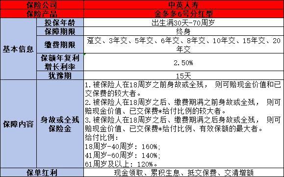 中英人壽金多多6號(hào)分紅型壽險(xiǎn)如何
