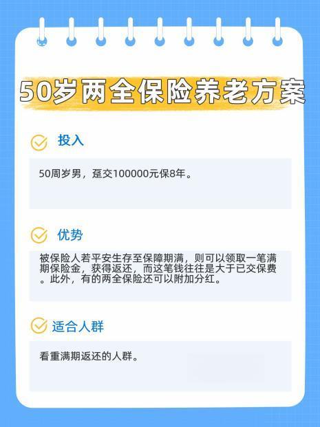 50歲養(yǎng)老商業(yè)保險怎么規(guī)劃？三種方案助你從容面對未來