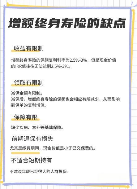 增額終身壽險有哪些缺點啊？這五大坑點你真的知曉嗎？