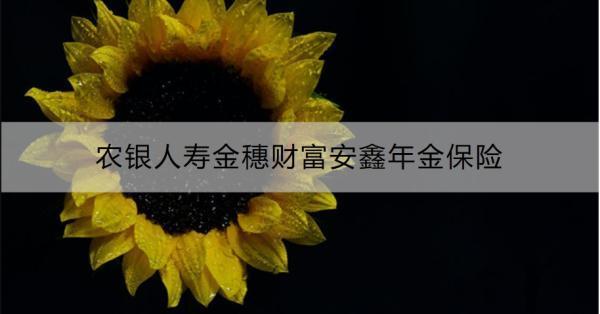 農(nóng)銀人壽金穗財富安鑫年金保險怎樣？產(chǎn)品保障+亮點