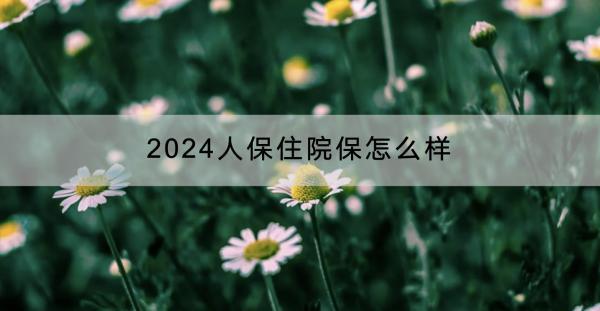 2024人保住院保怎么樣？有什么投保原則？