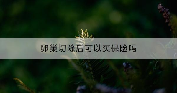 卵巢切除后可以買保險(xiǎn)嗎？帶病投保屬于騙保嗎？