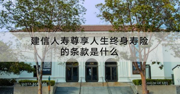 建信人壽尊享人生終身壽險(xiǎn)的條款是什么？怎么樣？