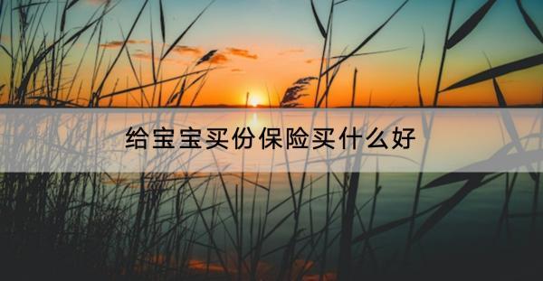 給寶寶買份保險(xiǎn)買什么好？怎么給寶寶配置保險(xiǎn)？